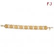 10K Yellow Gold 71 2 Inch Traditional Saints Bracelet