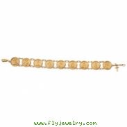 10K Yellow Gold 71 2 Inch Traditional Saints Bracelet