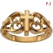 10K Yellow Gold Cross Ring