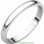 10kt White 02.50 mm Half Round Band