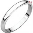 10kt White 02.50 mm Half Round Band