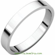 10kt White 03.00 mm Flat Band