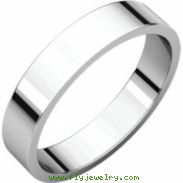 10kt White 04.00 mm Flat Band