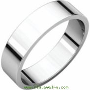 10kt White 05.00 mm Flat Band