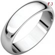 10kt White 05.00 mm Half Round Band