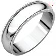 10kt White 05.00 mm Milgrain Band