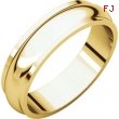 10kt Yellow 05.00 mm Half Round Edge Band