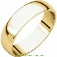 10kt Yellow 05.00 mm Light Half Round Band