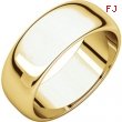 10kt Yellow 07.00 mm Half Round Band