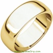 10kt Yellow 07.00 mm Half Round Band