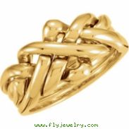 10kt Yellow GENTS Polished PUZZLE RING