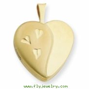 1/20 Gold Filled 16mm Satin and Polished Heart Locket chain
