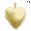 1/20 Gold Filled 20mm Diamond Heart Locket chain