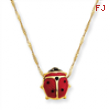 14k  Enameled Ladybug Necklace