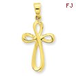 14K  Polished Cross Pendant