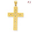 14K & Rhodium Latin Cross Pendant