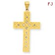 14K & Rhodium Latin Cross Pendant