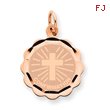 14K  Rose Gold Confirmation Disc Charm