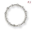 14K  White Gold  Diamond Circle Chain Slide