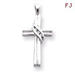 14K  White Gold A Diamond Cross Pendant