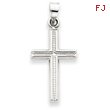 14K  White Gold Cross Pendant