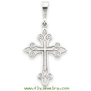 14K  White Gold Cross Pendant