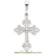 14K  White Gold Cross Pendant