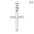 14K  White Gold Hollow Cross Pendant