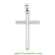 14K  White Gold Hollow Cross Pendant