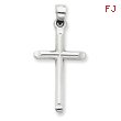 14K  White Gold Hollow Cross Pendant