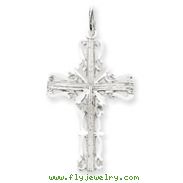 14K  White Gold Latin Cross Pendant