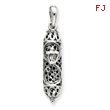 14K  White Gold Mezuzah Pendant