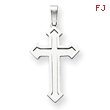 14K  White Gold Passion Cross Pendant