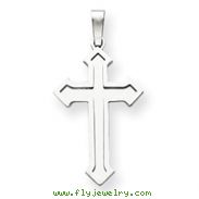 14K  White Gold Passion Cross Pendant