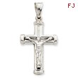 14K  White Gold Reversible Crucifix  Cross Pendant