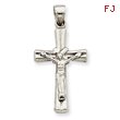 14K  White Gold Reversible Crucifix  Cross Pendant