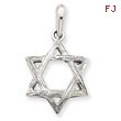 14K  White Gold Star Of David Pendant