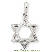 14K  White Gold Star Of David Pendant