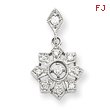 14K  White Gold Vintage Diamond Pendant