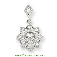 14K  White Gold Vintage Diamond Pendant