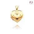 14K  Yellow Gold Heart-Shaped Claddagh Locket