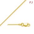 14K 0.8mm Round Snake Chain