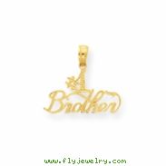 14K #1 Brother Pendant