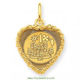 14k #1 Granddaughter Disc Charm