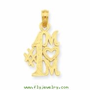 14K #1 Mom Pendant