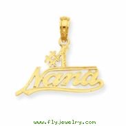 14K #1 Nana Script Pendant