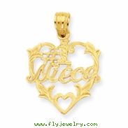 14K #1 Niece in Heart Pendant