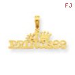 14K #1 Princess Pendant