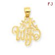 14K #1 Wife Pendant