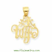 14K #1 Wife Pendant